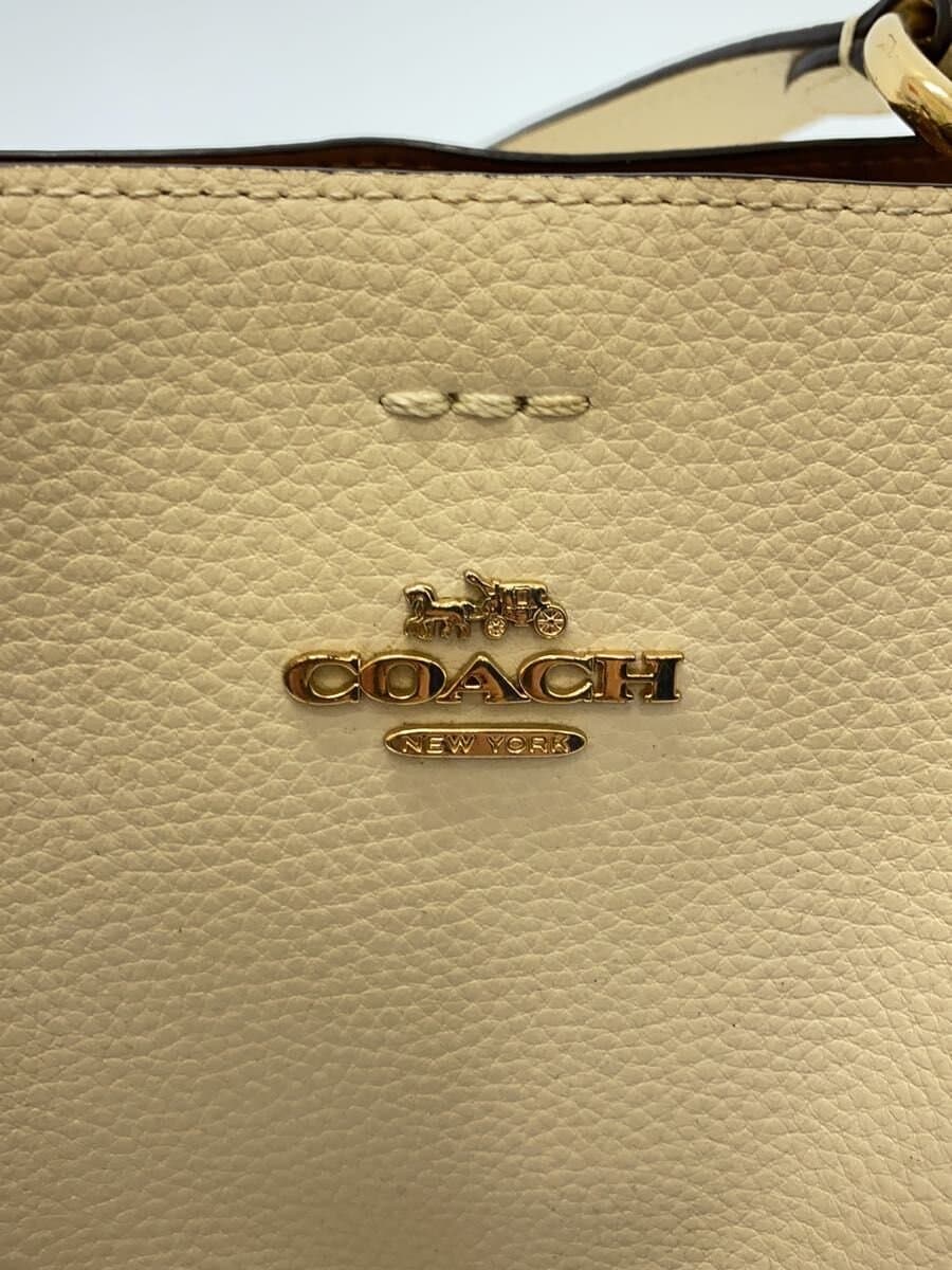 COACH Small Town Bucket Bag_Beige Leather BEG Solid 6