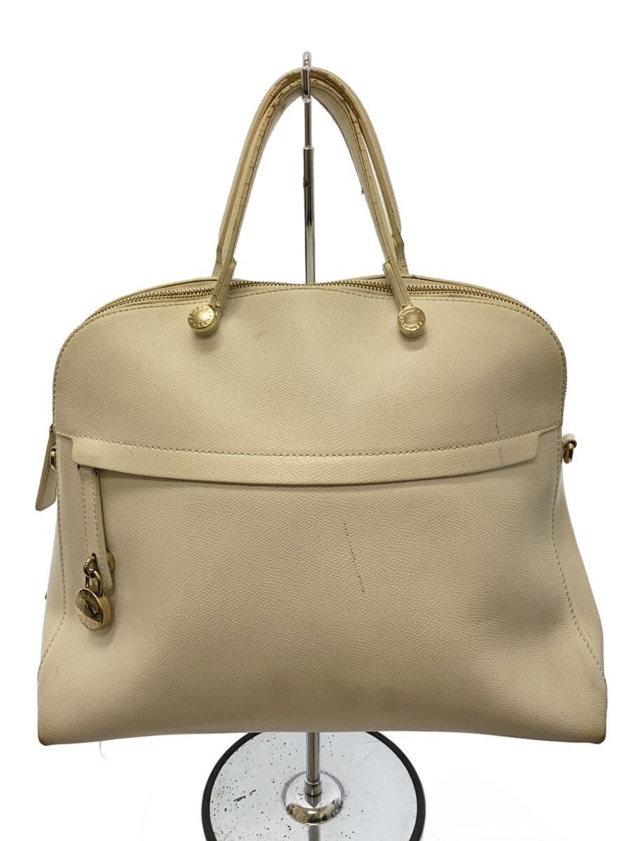 FURLA Tote Bag Leather WHT