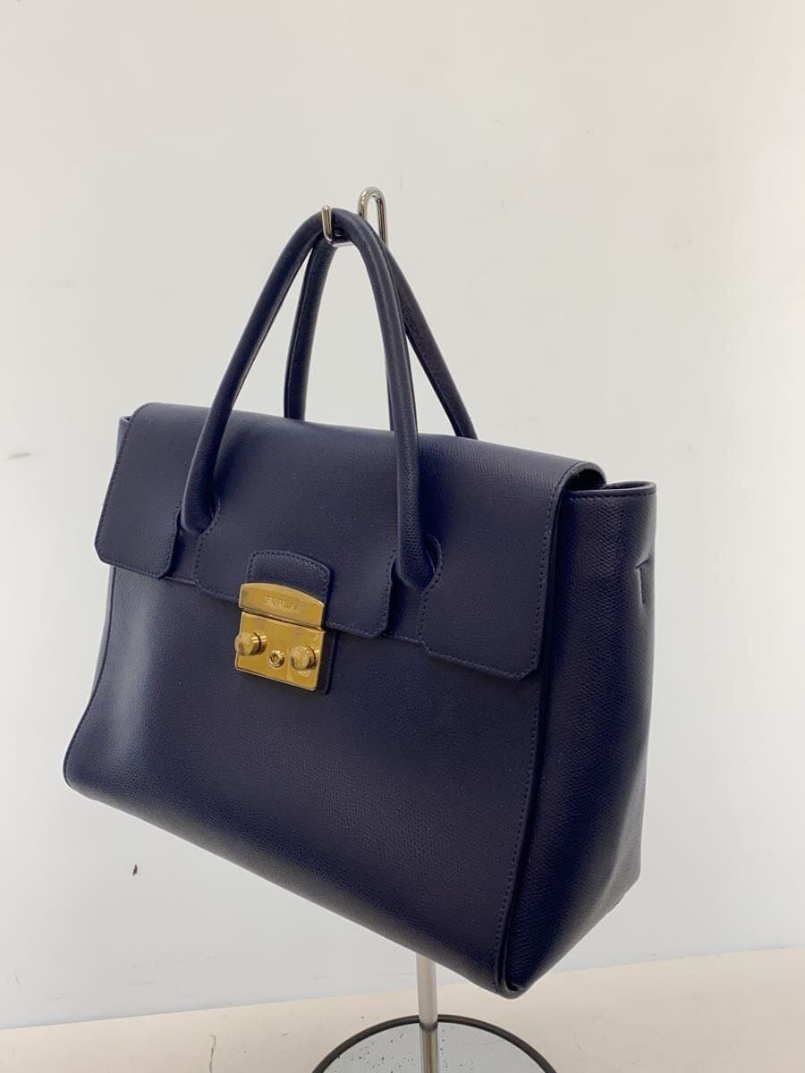 FURLA Tote Bag Leather BLU 2
