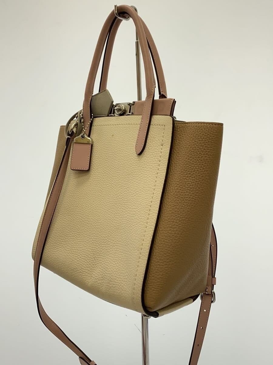 COACH2-Way Handbag Leather WHT 93994 Consider Condition 2