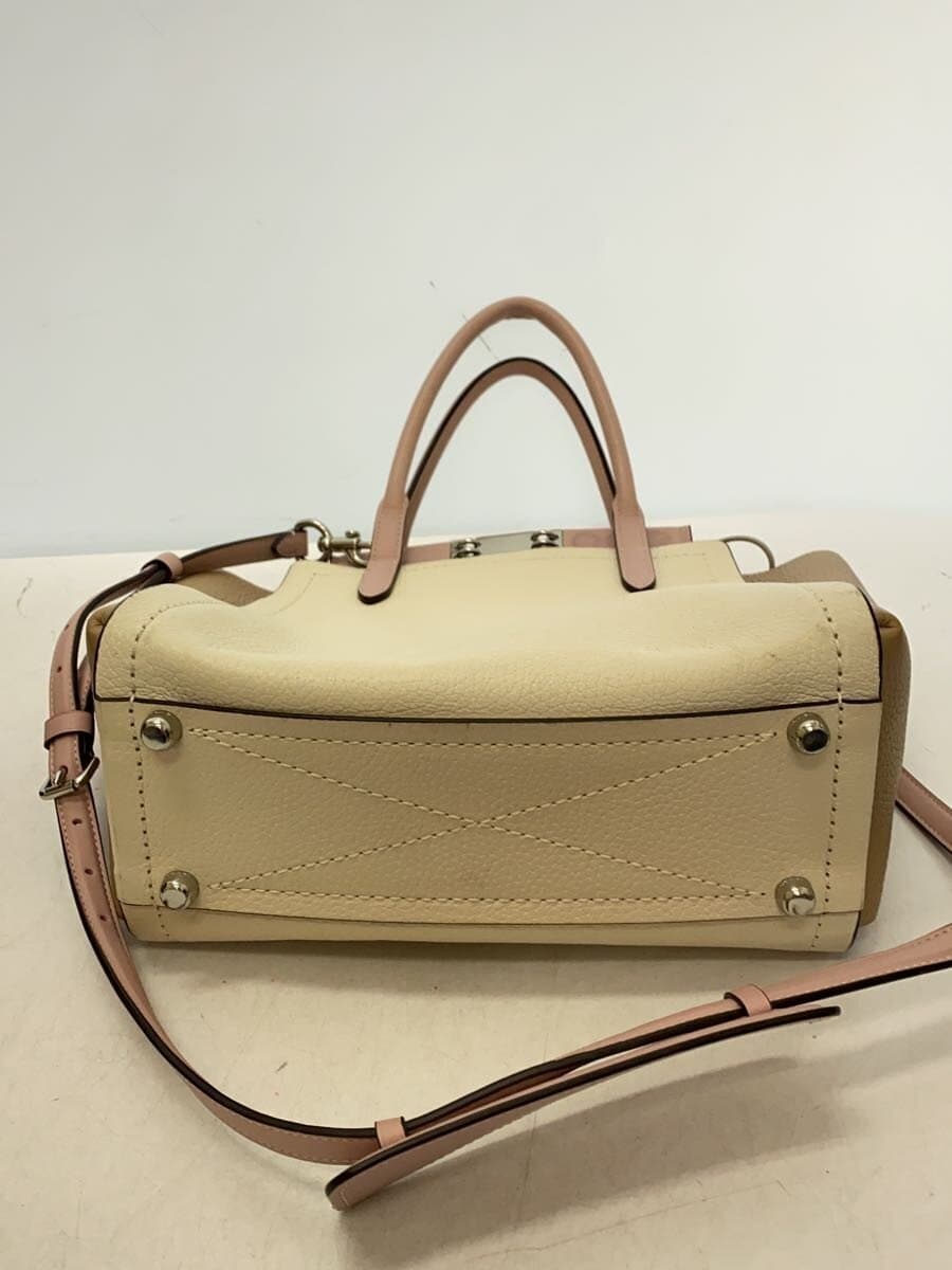 COACH2-Way Handbag Leather WHT 93994 Consider Condition 4