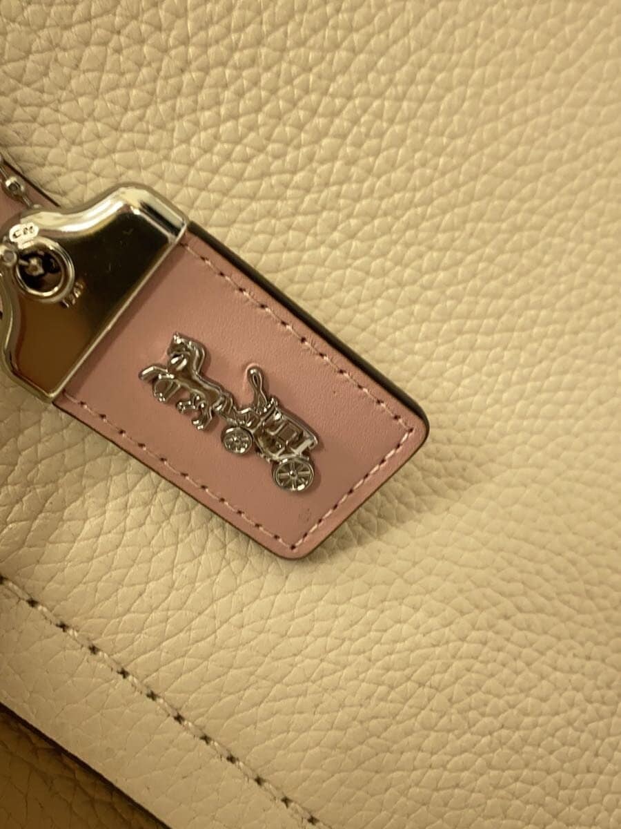 COACH2-Way Handbag Leather WHT 93994 Consider Condition 5