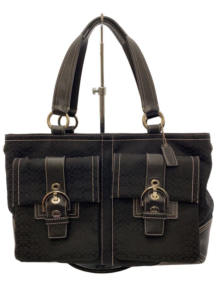 COACH Handbag_Signature Canvas BLK