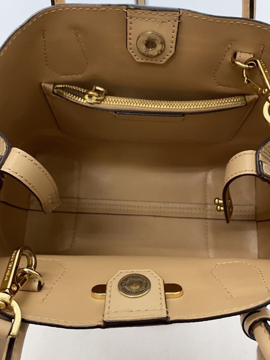 MICHAEL KORS Handbag Leather BEG Solid 6