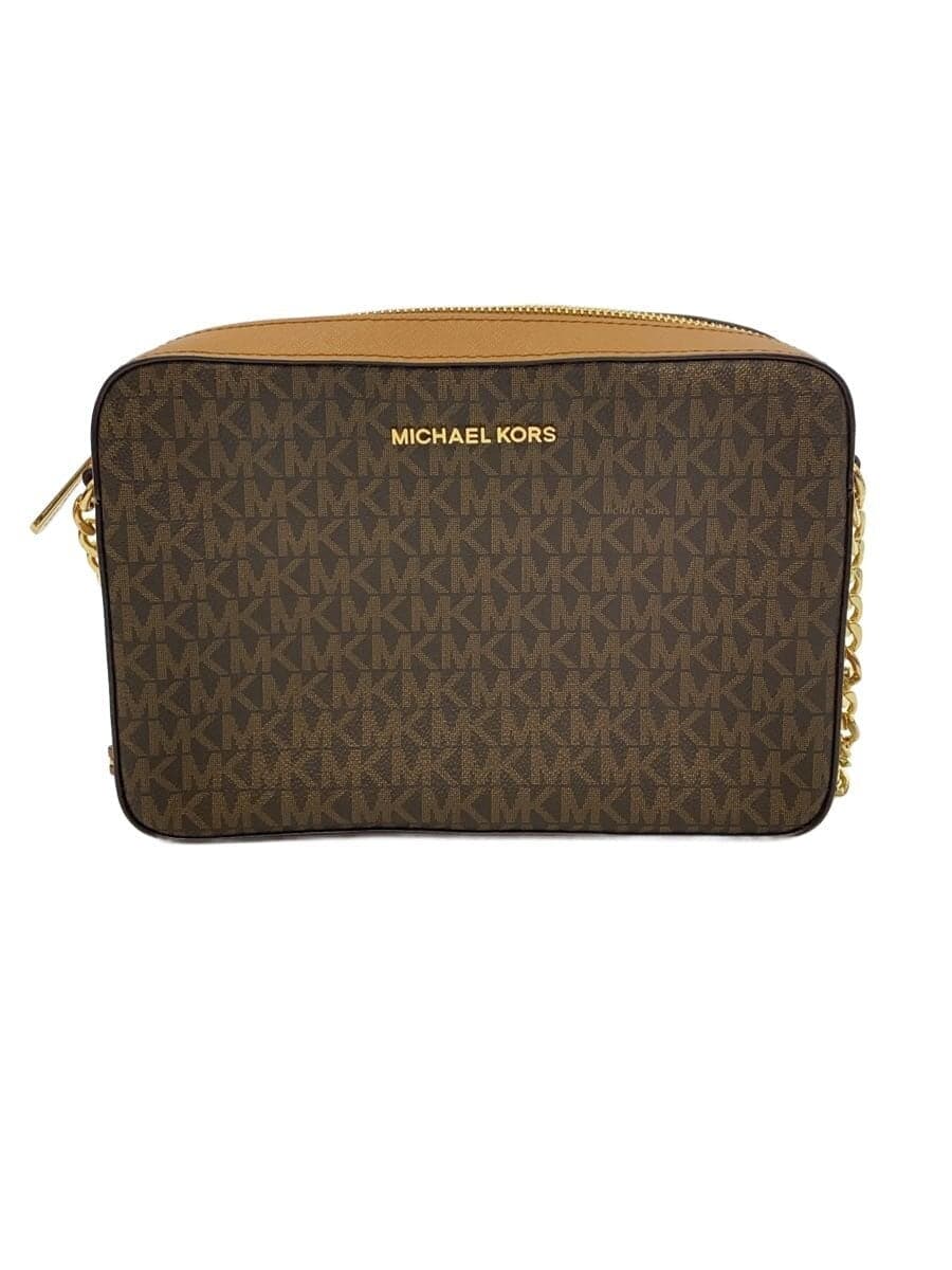 MICHAEL KORS Shoulder Bag Leather BRW All Over Pattern