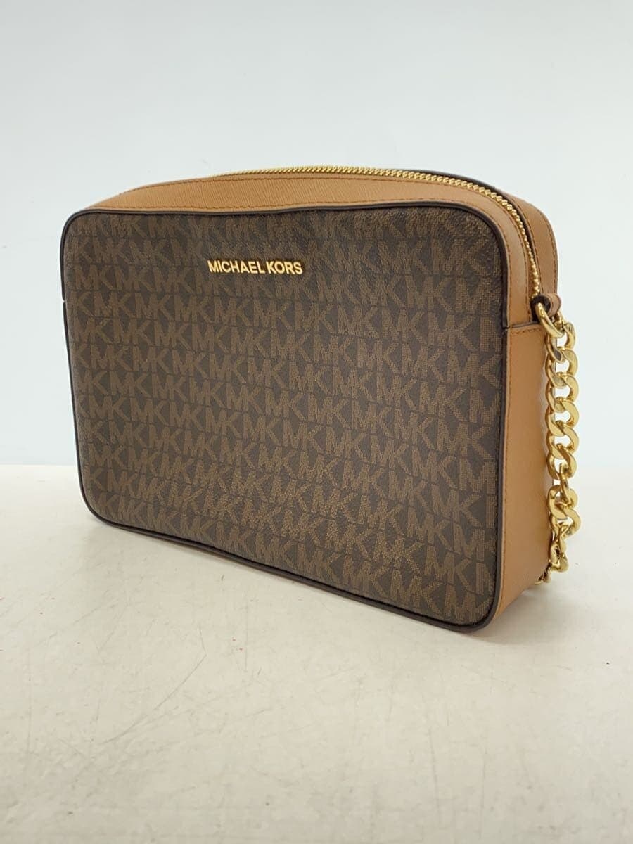 MICHAEL KORS Shoulder Bag Leather BRW All Over Pattern 2