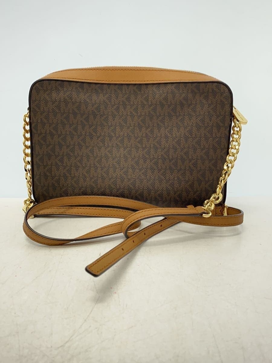 MICHAEL KORS Shoulder Bag Leather BRW All Over Pattern 3