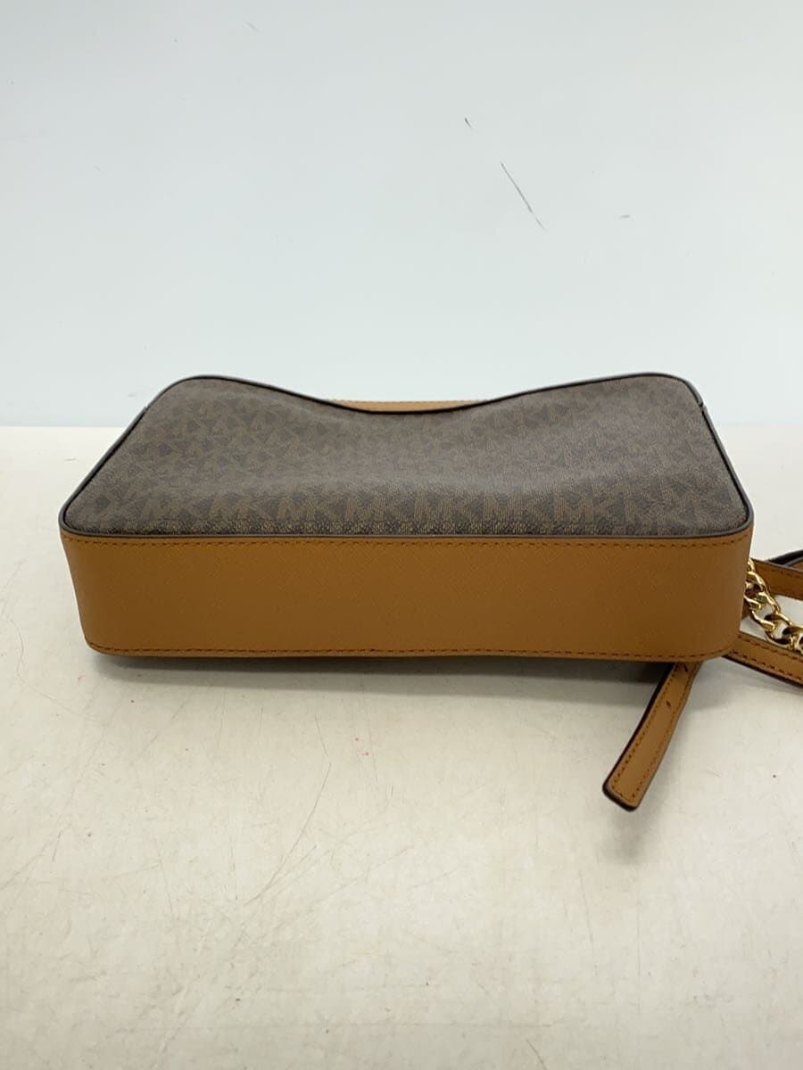 MICHAEL KORS Shoulder Bag Leather BRW All Over Pattern 4