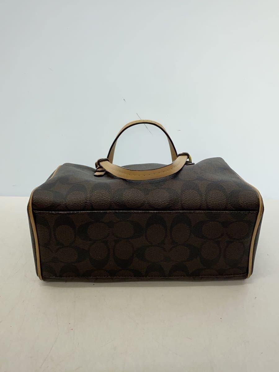 COACH Boston Bag_Signature_All Over Pattern Canvas BRW All Over Pattern Inner Stain Corner Wear 4