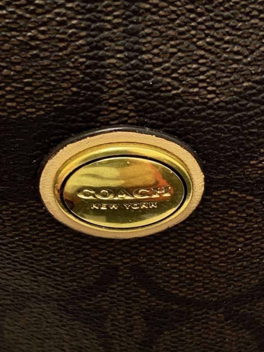 COACH Boston Bag_Signature_All Over Pattern Canvas BRW All Over Pattern Inner Stain Corner Wear 5