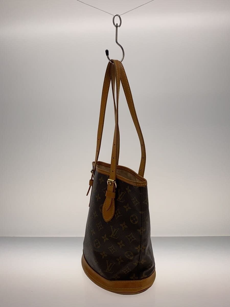 LOUIS VUITTON Petit Bucket_Monogram Canvas PVC BRW 2