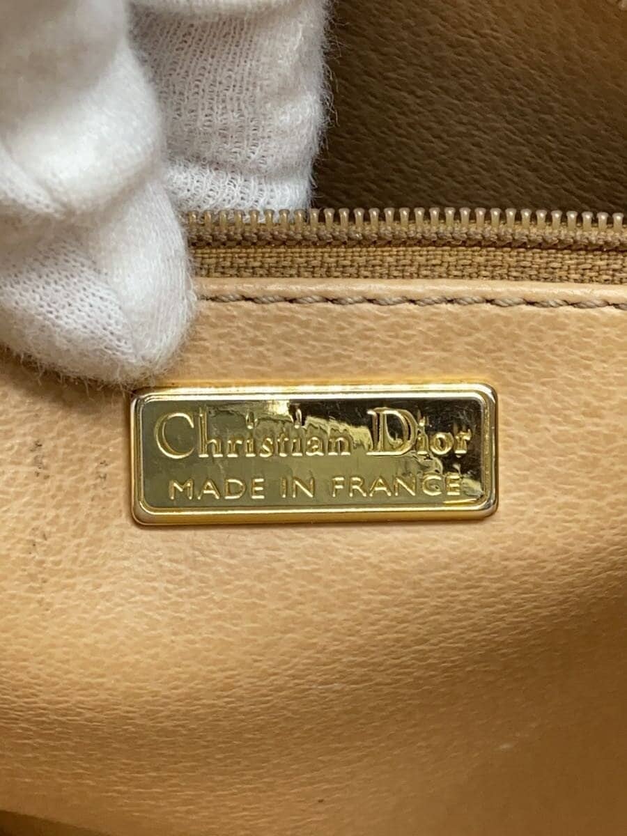 Christian Dior All Do Drawstring Trotter Pattern Shoulder Bag Leather BLK All Over Pattern 5