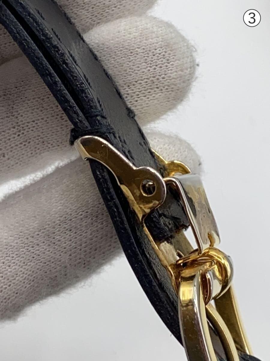 Christian Dior All Do Drawstring Trotter Pattern Shoulder Bag Leather BLK All Over Pattern 7