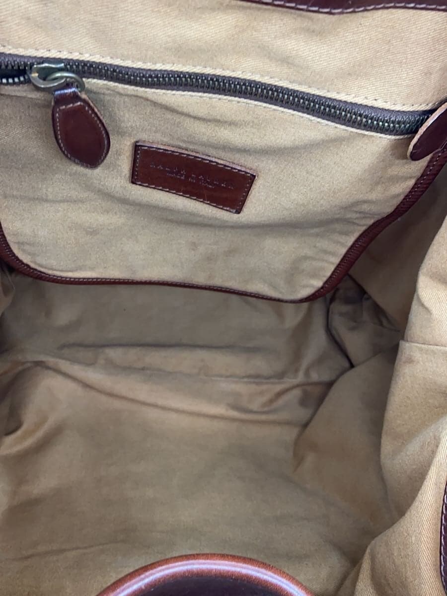 RALPH LAUREN Leather Patch Made in Italy Backpack Canvas Brown Solid 6