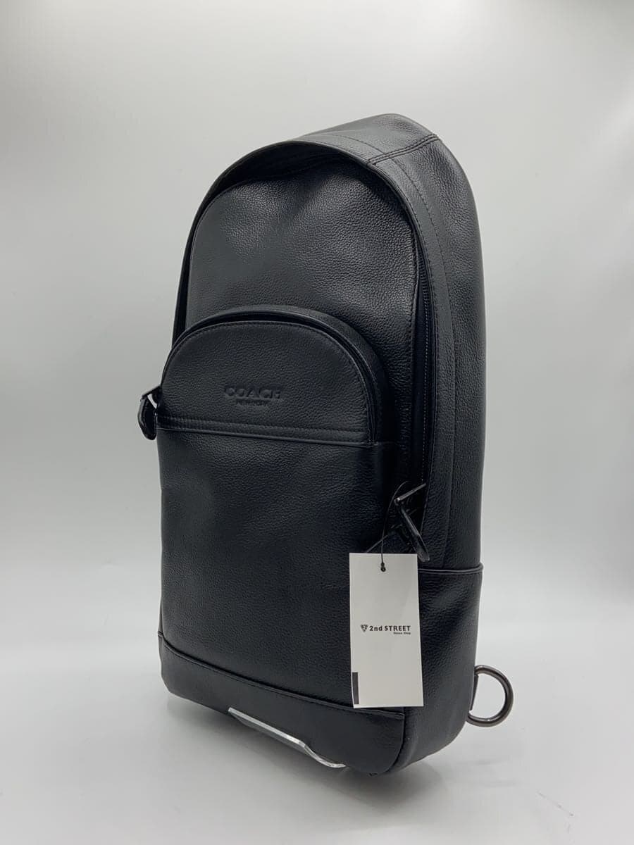 COACH Body Bag Leather Black Solid F49312 2