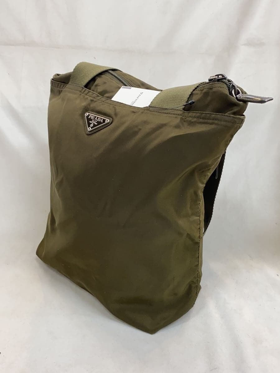 PRADA Tote Bag Nylon KHK Solid 2