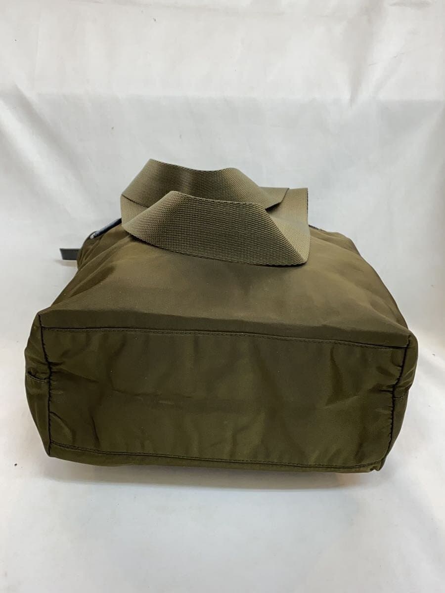 PRADA Tote Bag Nylon KHK Solid 4