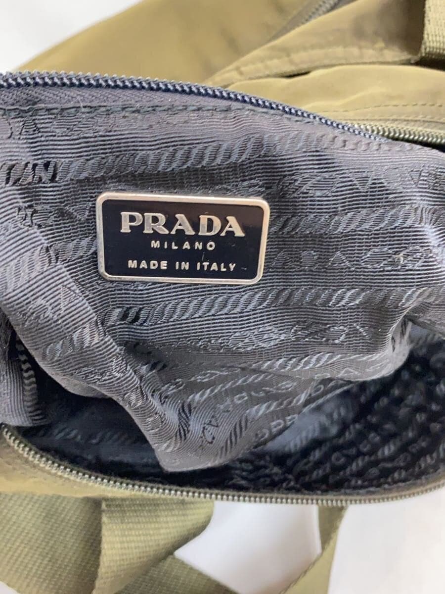 PRADA Tote Bag Nylon KHK Solid 5