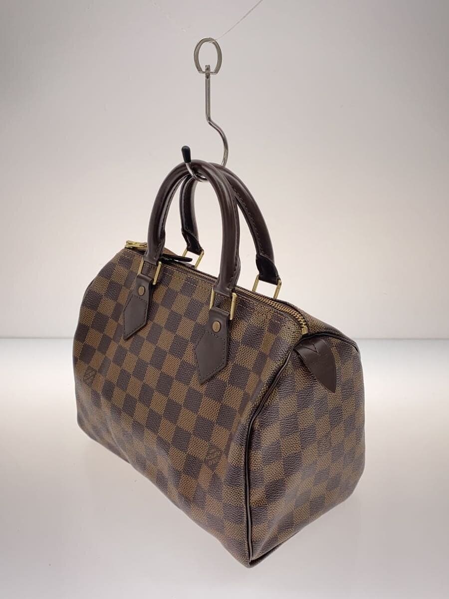 LOUIS VUITTON 2) Speedy 25 Damier Ebene PVC BRW All-over pattern N41365 2