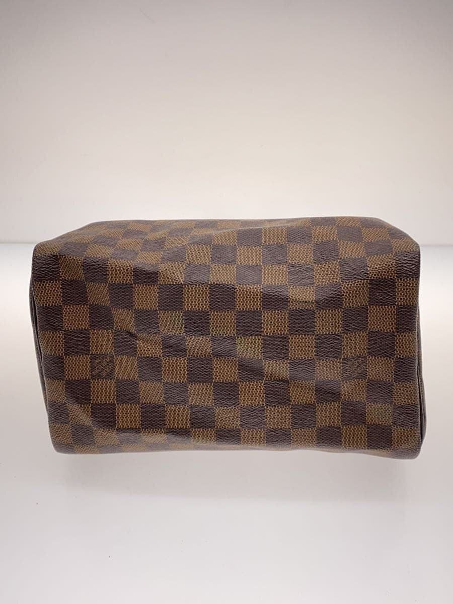 LOUIS VUITTON 2) Speedy 25 Damier Ebene PVC BRW All-over pattern N41365 4