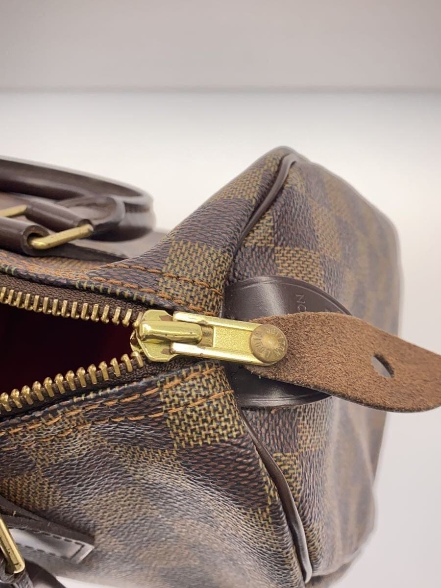 LOUIS VUITTON 2) Speedy 25 Damier Ebene PVC BRW All-over pattern N41365 7