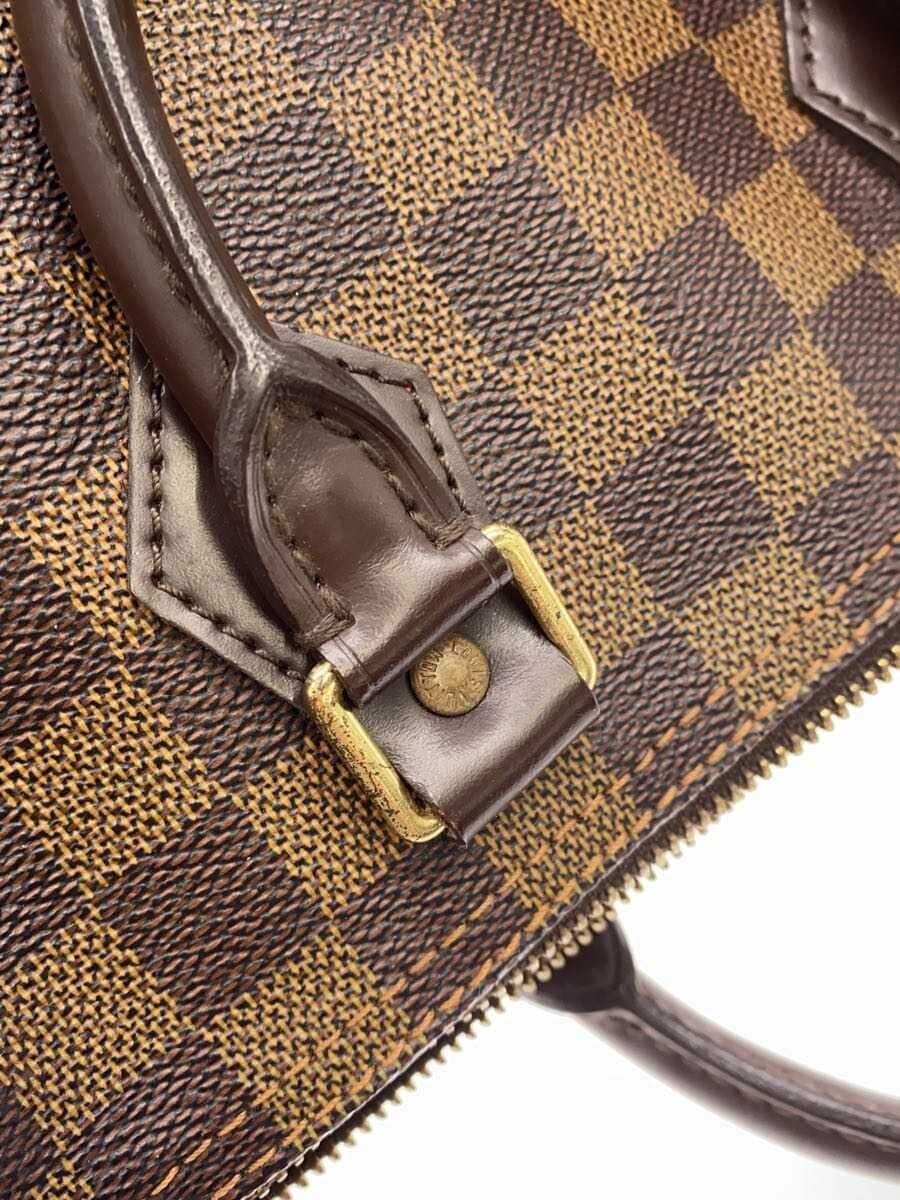 LOUIS VUITTON 2) Speedy 25 Damier Ebene PVC BRW All-over pattern N41365 8