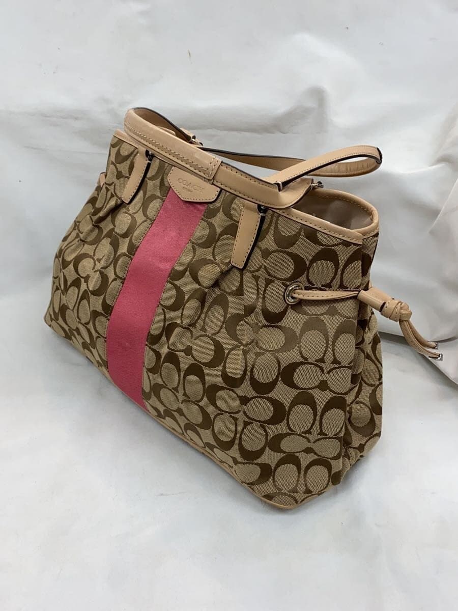 COACH Tote Bag _ Signature Canvas PNK All-over Pattern F28501 2