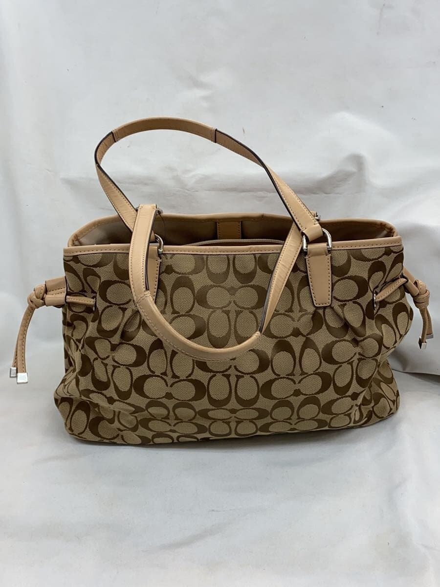 COACH Tote Bag _ Signature Canvas PNK All-over Pattern F28501 3