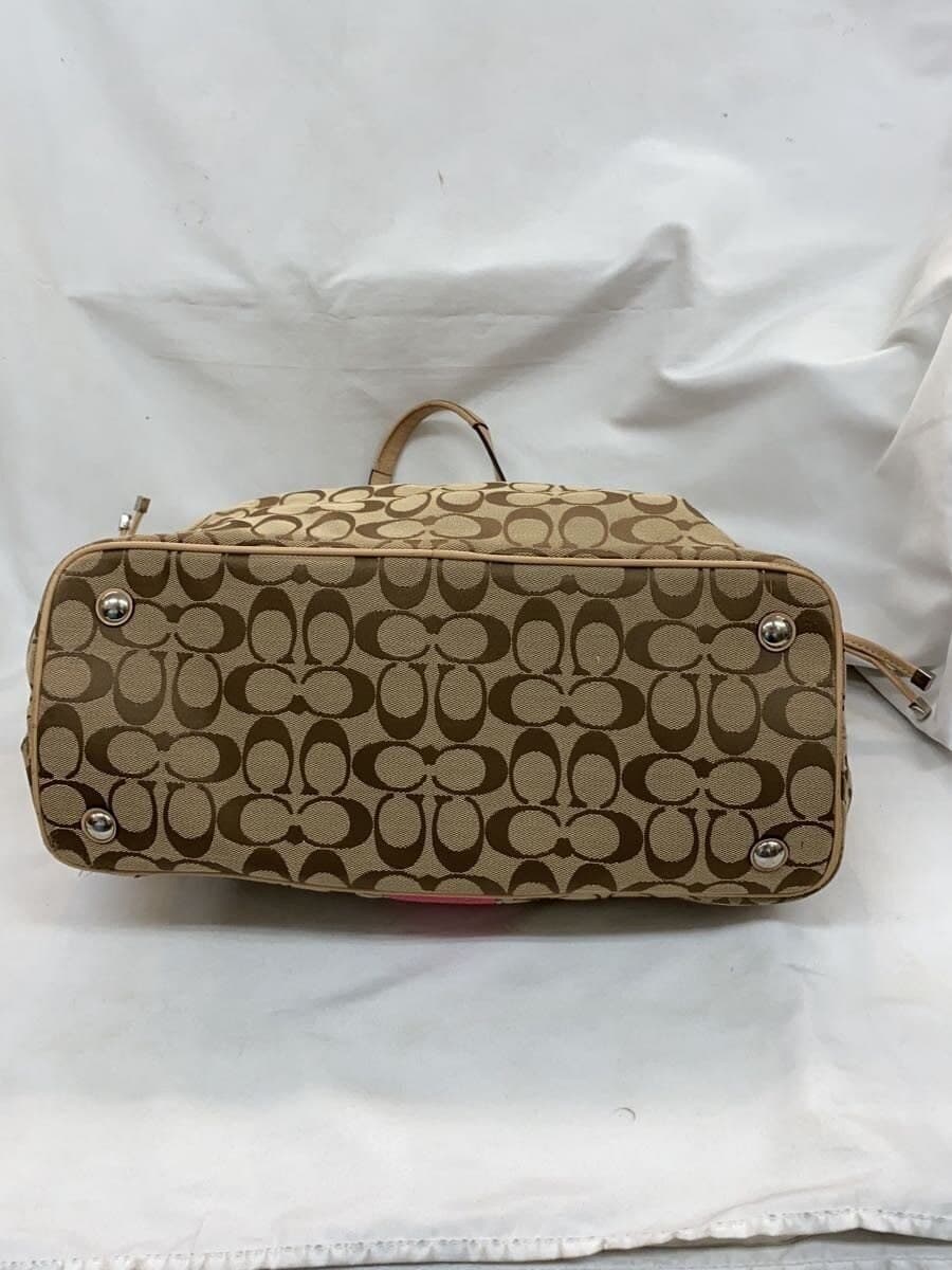 COACH Tote Bag _ Signature Canvas PNK All-over Pattern F28501 4