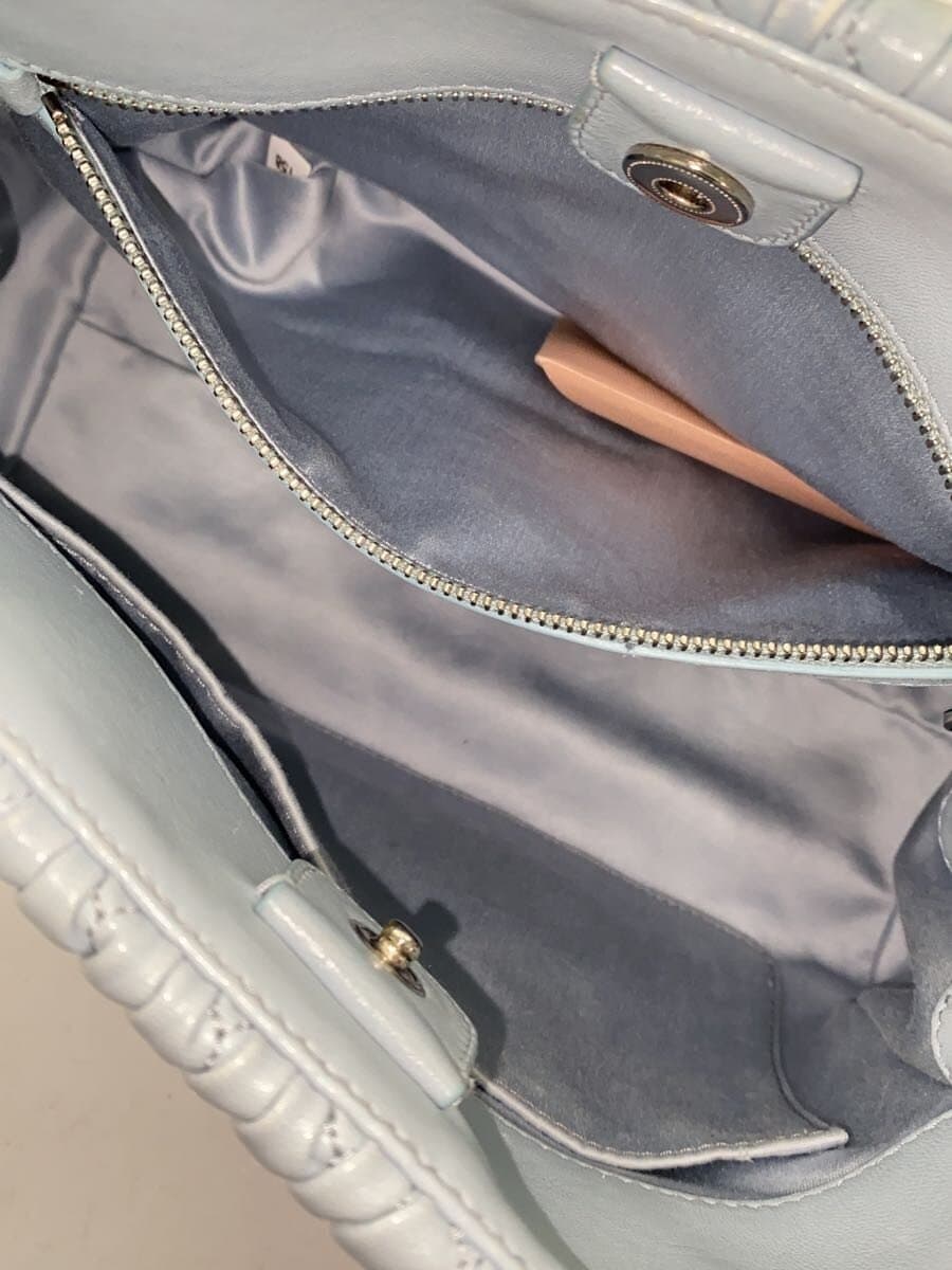 MIU MIU Nappa Crystal Matelasse 2-Way Handbag BLU 6