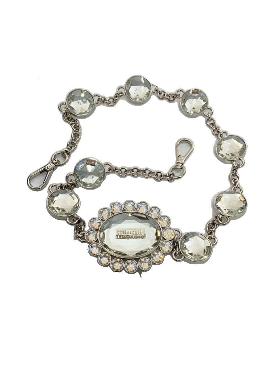 MIU MIU Nappa Crystal Matelasse 2-Way Handbag BLU 7