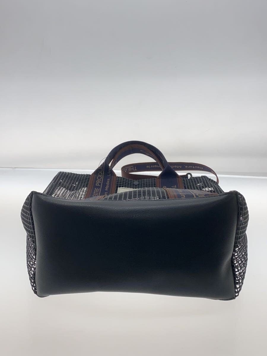 THEATRE PRODUCTS PVC Mesh Thames 2-Way Tote Bag PVC Navy Solid Color 4
