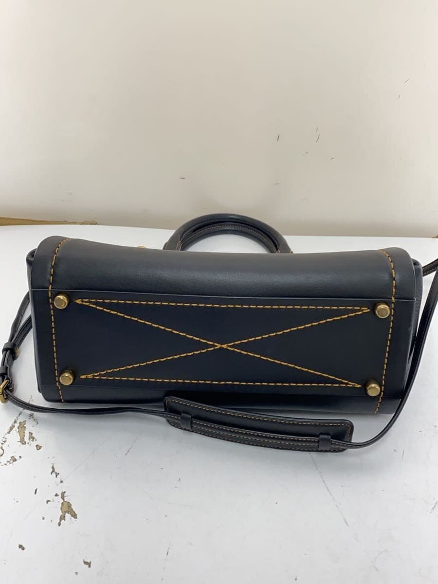 COACH Handbag_All Leather Leather BLK 4