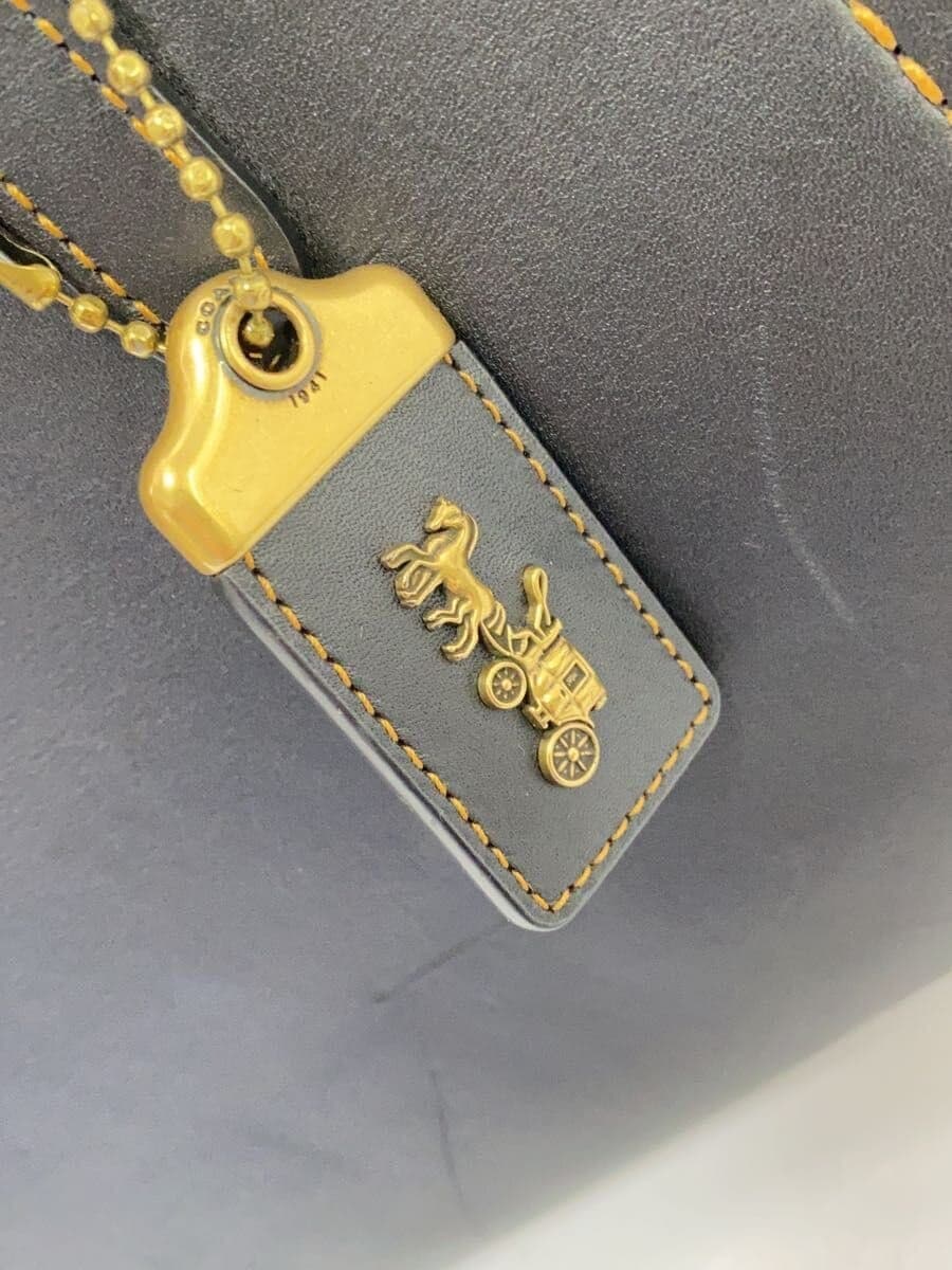 COACH Handbag_All Leather Leather BLK 5