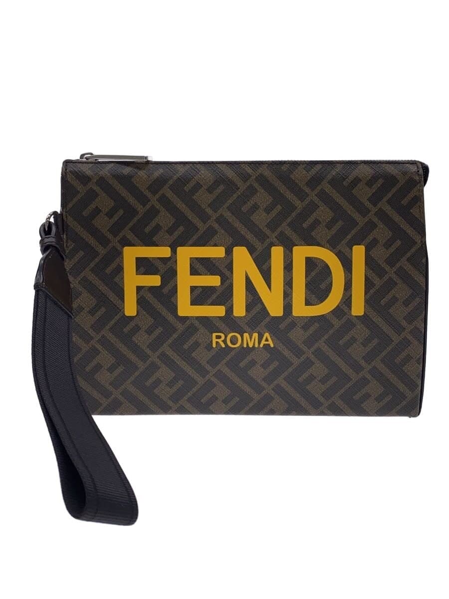 FENDI Second Bag PVC BRW All Over Pattern 7VA564