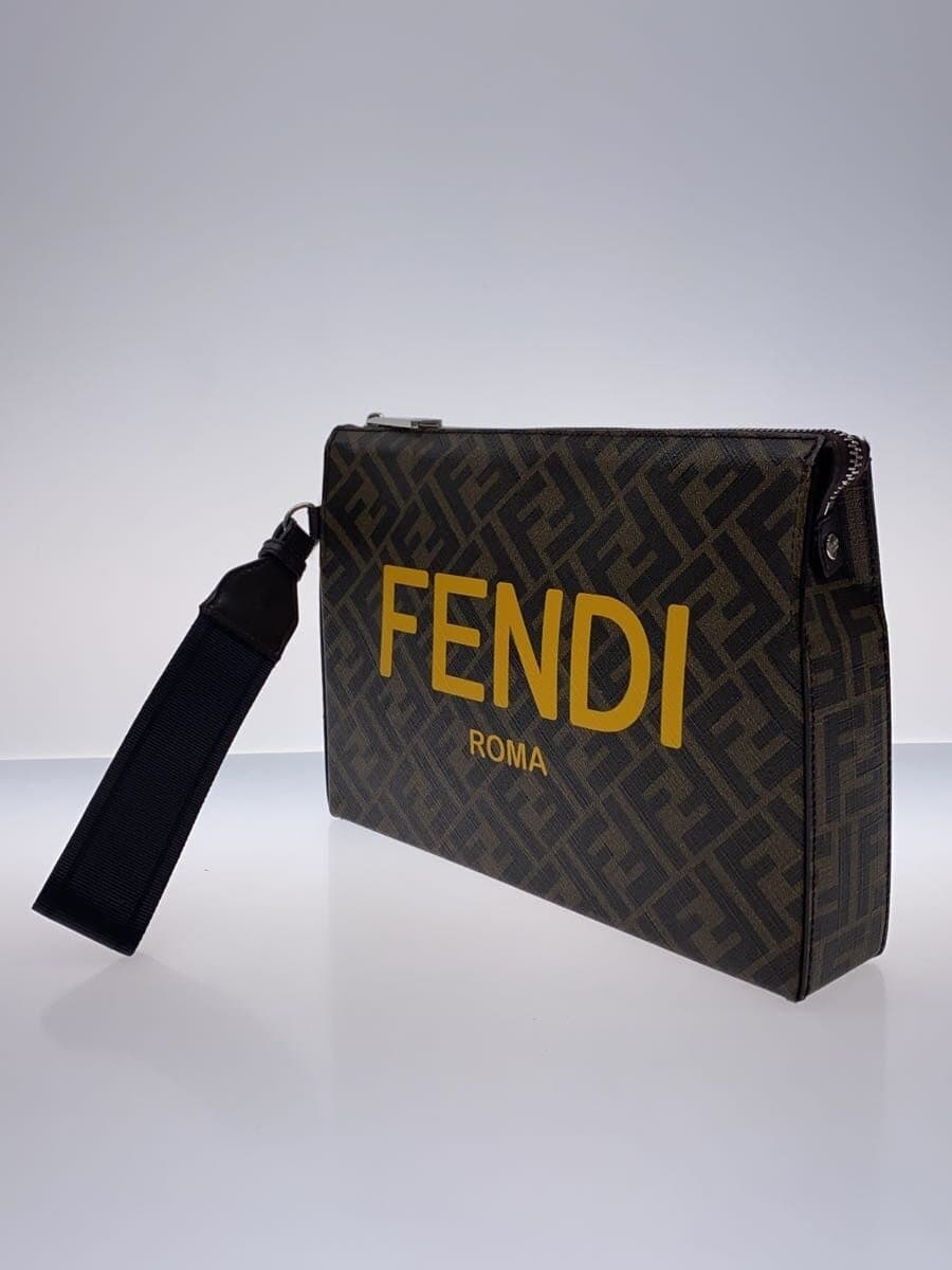 FENDI Second Bag PVC BRW All Over Pattern 7VA564 2