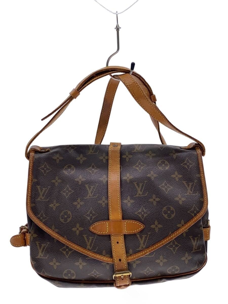 LOUIS VUITTON1)Saumur 30_Monogram Canvas PVC BRW