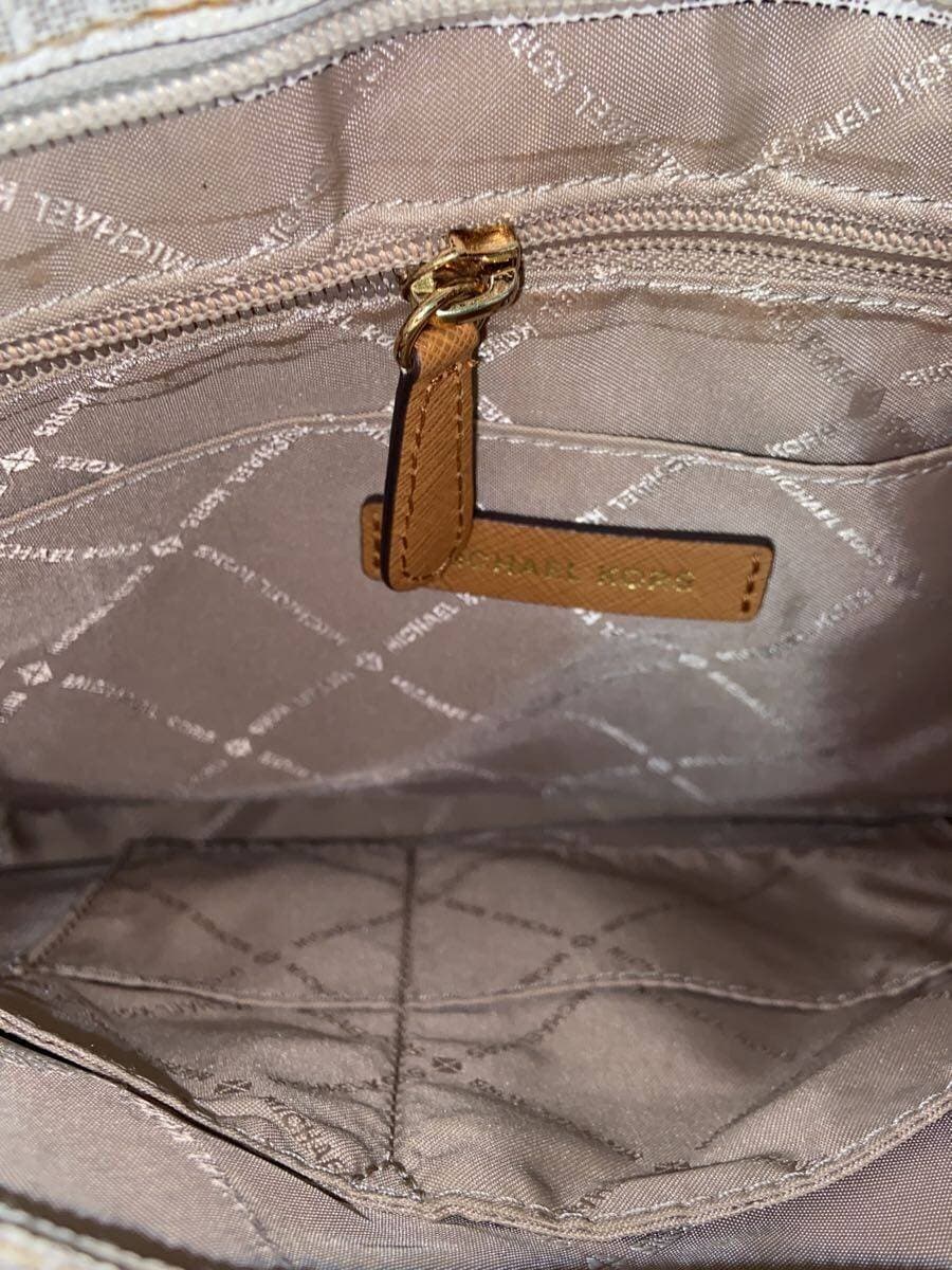 MICHAEL KORS Shoulder Bag PVC WHT All Over Pattern 6