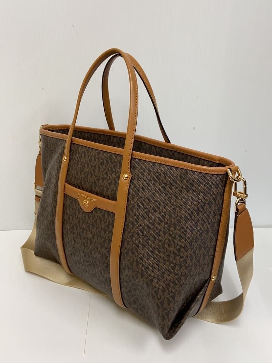 MICHAEL KORS Tote Bag PVC BRW All Over Pattern 2