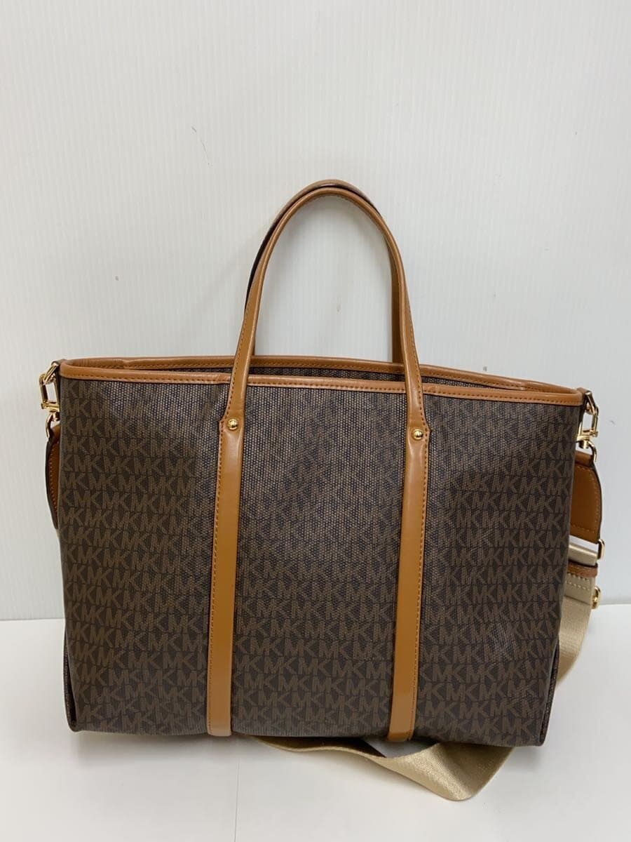 MICHAEL KORS Tote Bag PVC BRW All Over Pattern 3