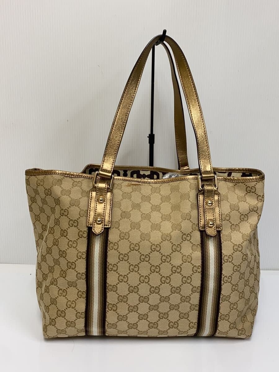 GUCCI Tote Bag_Sherry _GG Canvas WHT 3