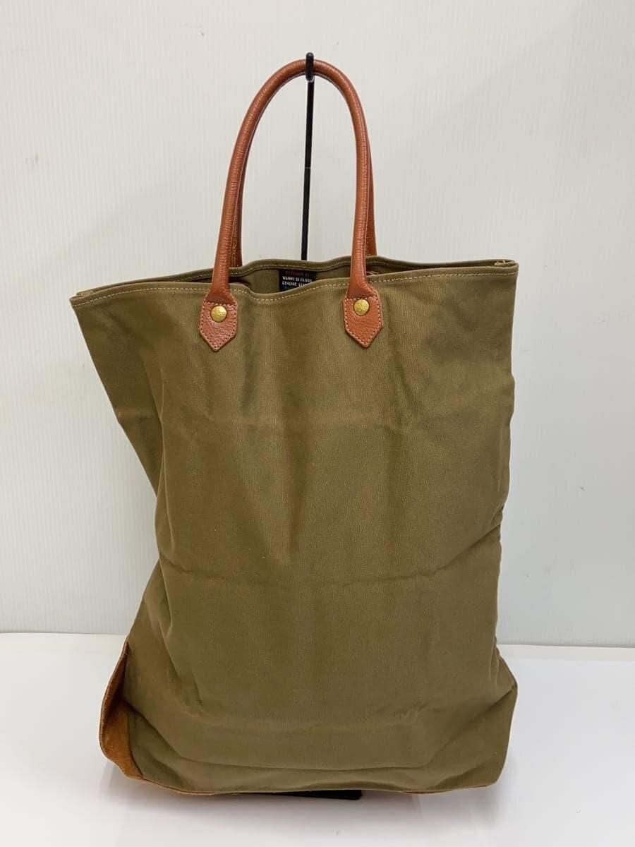 IL BISONTE Tote Bag Canvas KHK Solid 3