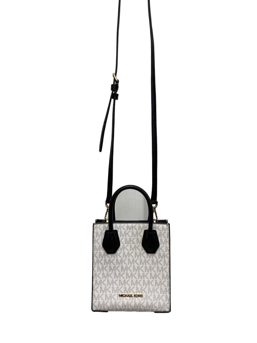 MICHAEL KORS Shoulder Bag Leather WHT All Over Pattern
