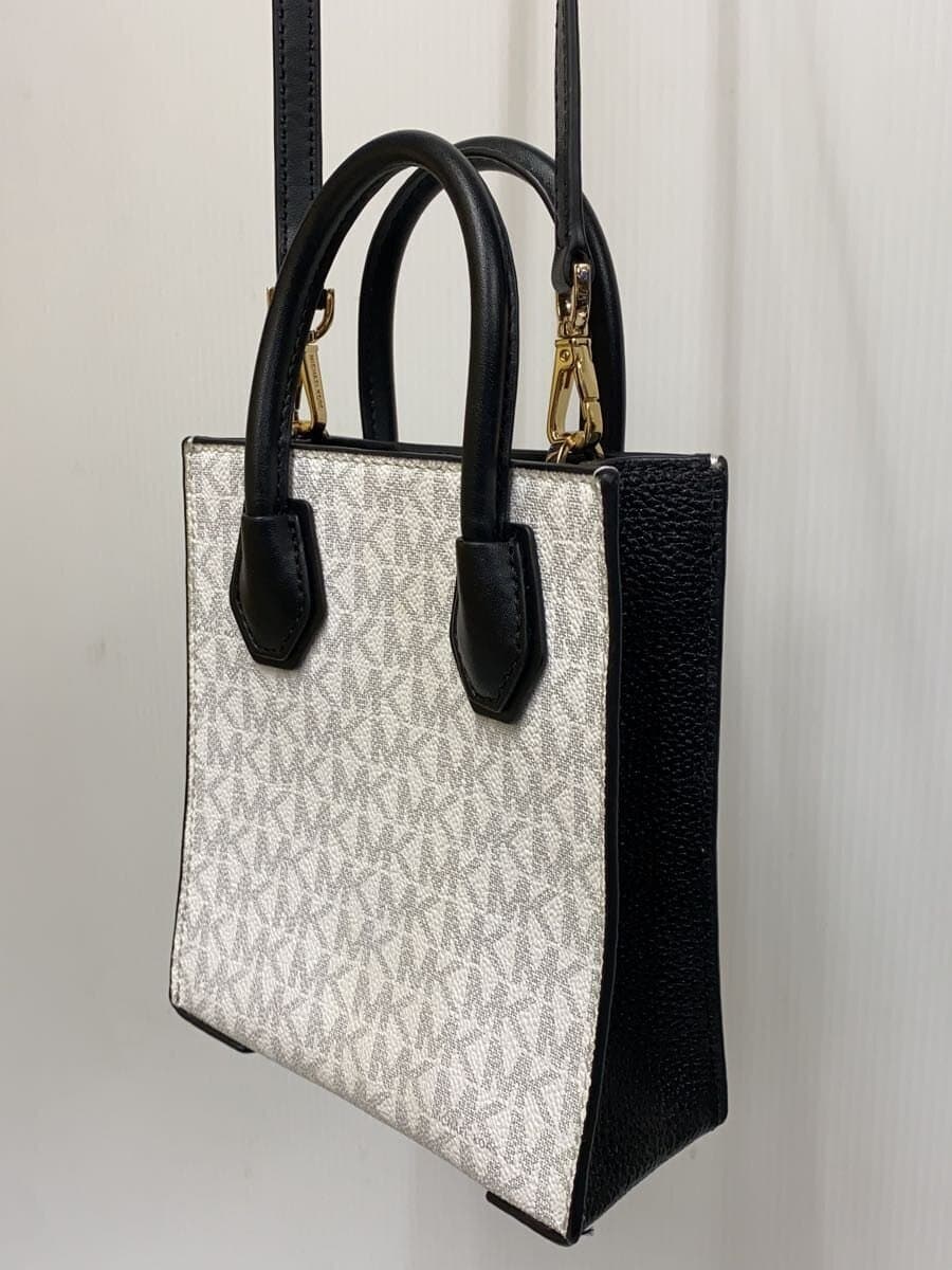 MICHAEL KORS Shoulder Bag Leather WHT All Over Pattern 2
