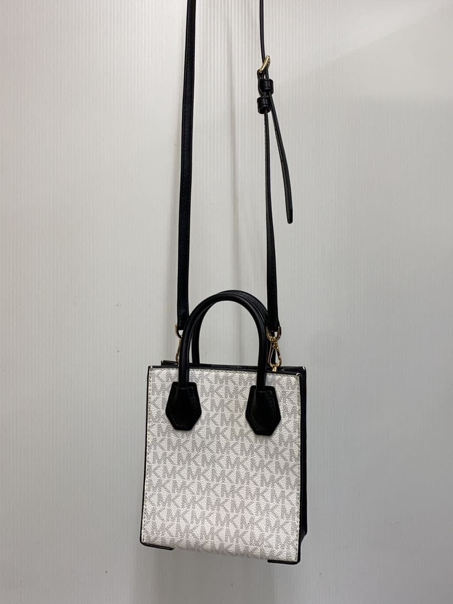 MICHAEL KORS Shoulder Bag Leather WHT All Over Pattern 3