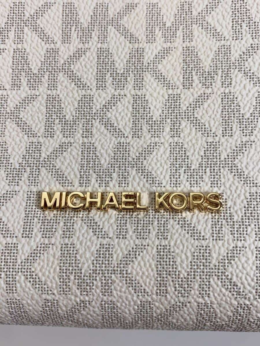 MICHAEL KORS Shoulder Bag Leather WHT All Over Pattern 5