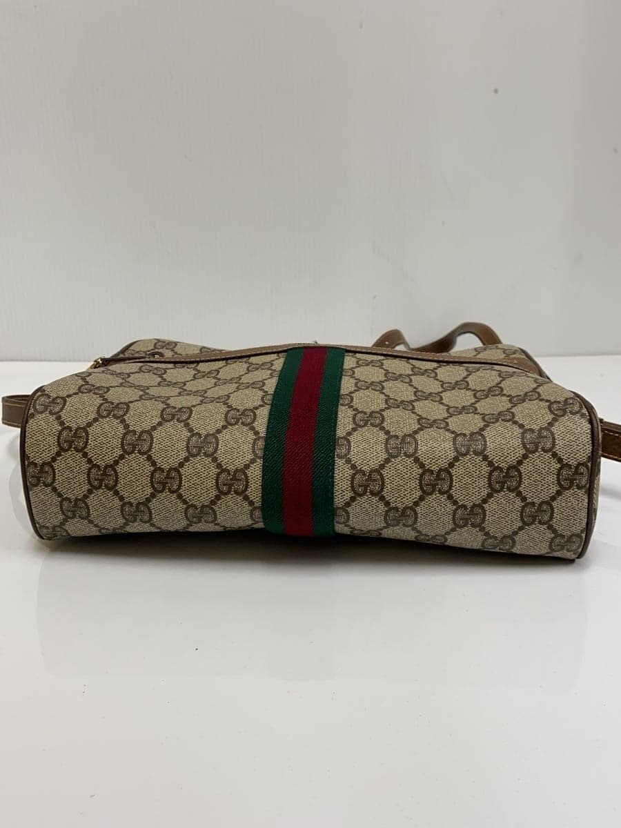 GUCCI shoulder bag leather BRW monogram 5.4071 4