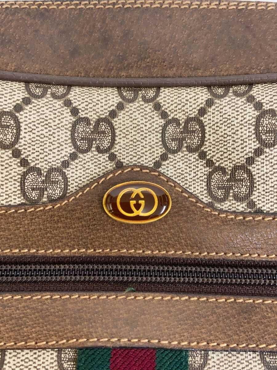 GUCCI shoulder bag leather BRW monogram 5.4071 5