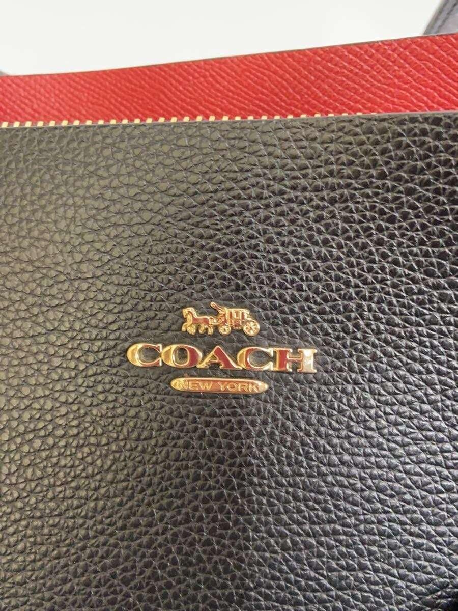 COACH Molly Tote Leather BLK 1671 5