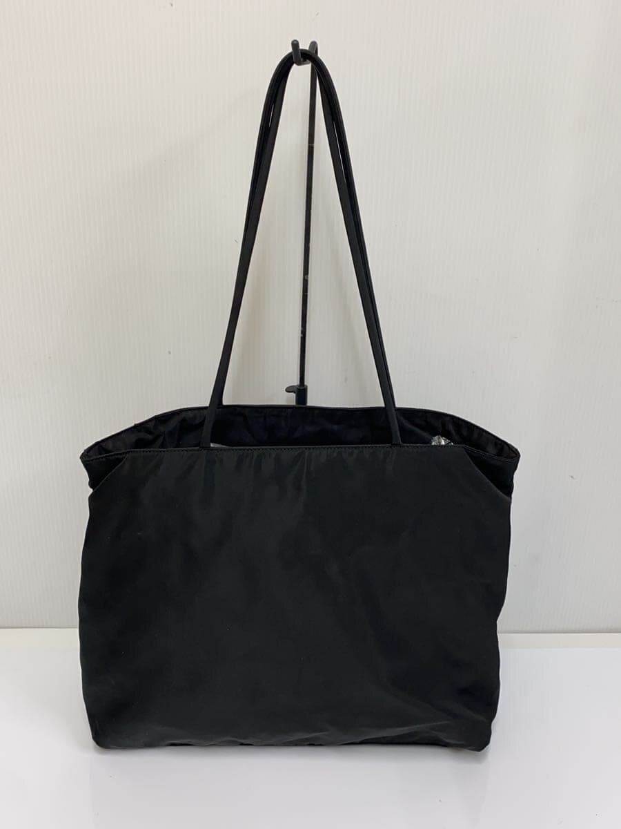 PRADA tote bag nylon black plain 3